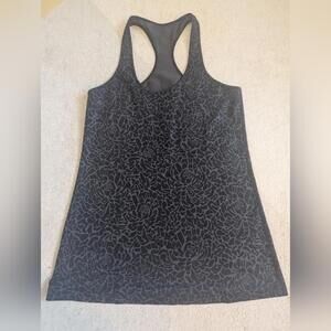 Lululemon Black Floral Tank